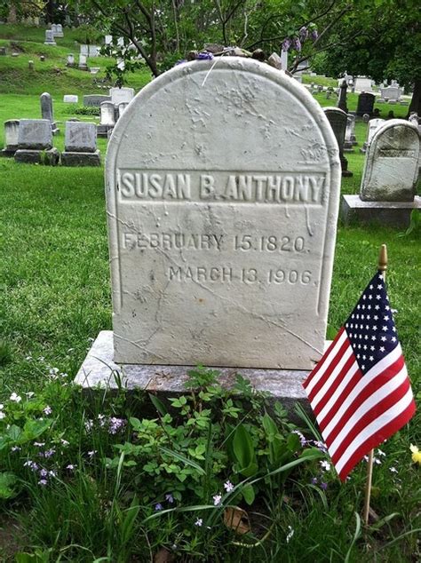 Susan B Anthony Grave 1of 3 She Is Buried At Mount Hope Cemetery