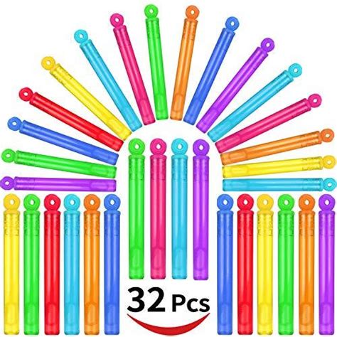 32 Piezas De 8 Colores Mini Varitas De Burbujas Surtido De Juguetes