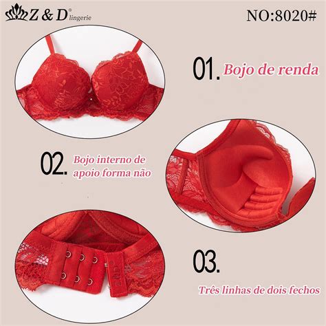 Lingerie Conjunto Aro Renda E Bojo Calcinha Tanga Zdlingerie