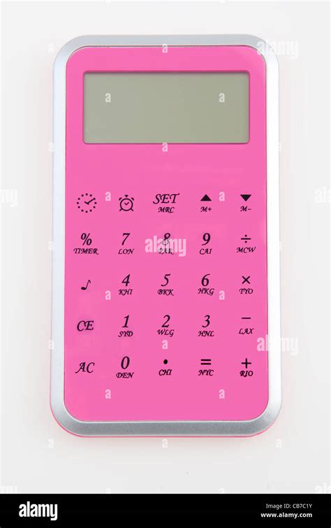 Hot Pink Calculator Stock Photo Alamy