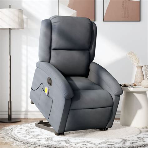 Fauteuil de SalonFauteuil inclinable de massage électrique gris foncé