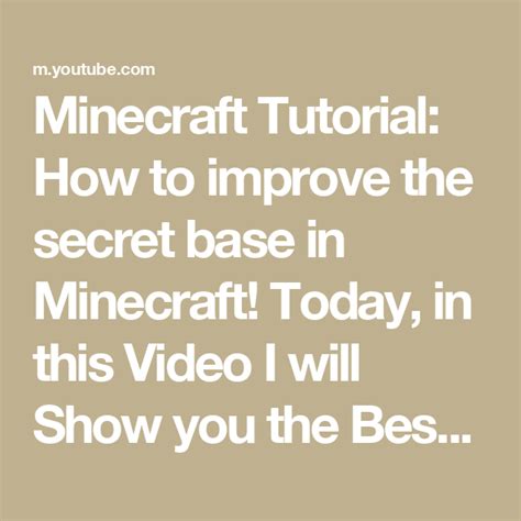 minecraft tutorial   improve  secret base  minecraft today