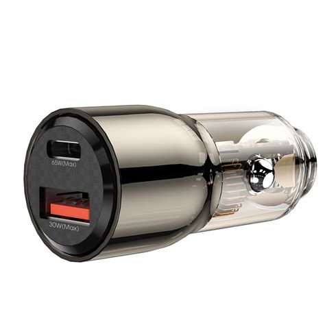 WIWU Wi-QC012 95W PD+QC Dual Port Fast Charging Zinc Alloy Car Charger ...