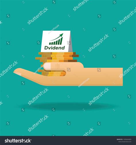 Dividend Money On Handdividend Income Concept Stock Vector (Royalty