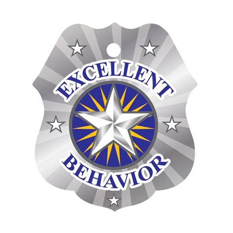 Excellent Behavior Award Tag With 24 Chain Pack Of 25 Positive