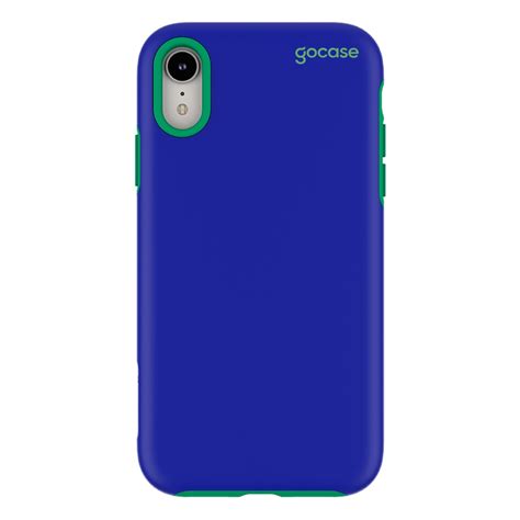 Capa Capinha Gocase Anti Impacto Dupla Azul E Verde Brasil Clear Duo