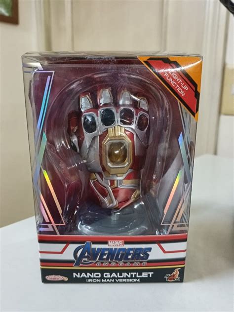 Hot Toys Nano Gauntlet Iron Man Version Cosbaby Light Up Function Toy Collectible Bobble Head