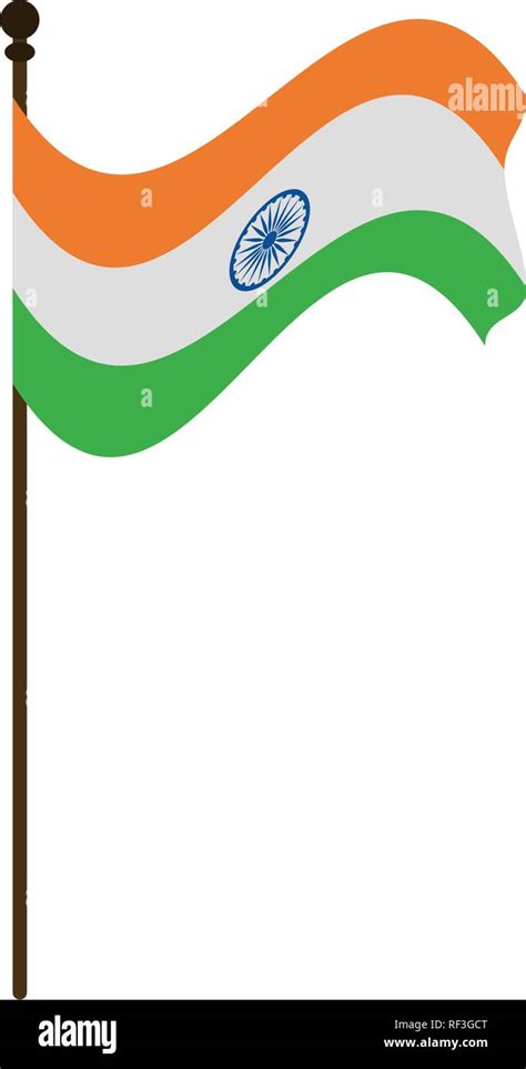 India Flag Pole Stock Vector Image And Art Alamy