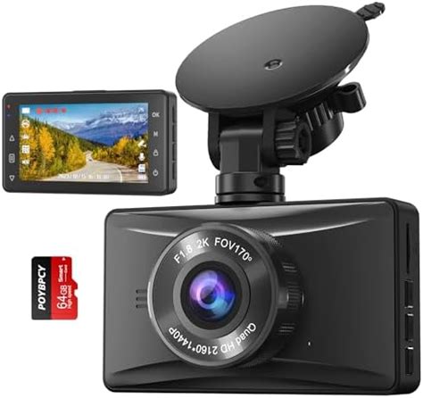 Dash Cam Front, 2K 3" Car Camera Dash Cam QHD 1440p/30fps Recording Car ...