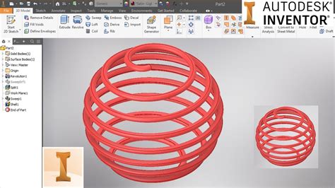 Autodesk Inventor Tutorial L Spring Ball L Autodesk Inventor Surface L