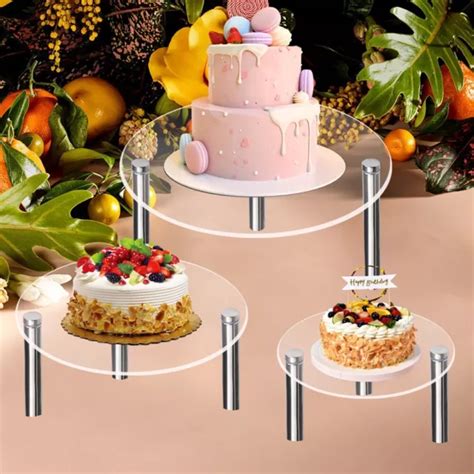 SUPPORT À GÂTEAU transparent pour mariages et fêtes met en valeur vos