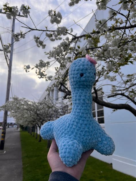 Plushie Crochet Amigurumi Delilah The Dino Crochet Autumn