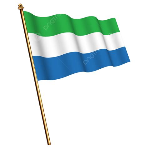 Sierra Leone National Flag Waving Vector, Independence Day Of Sierra ...