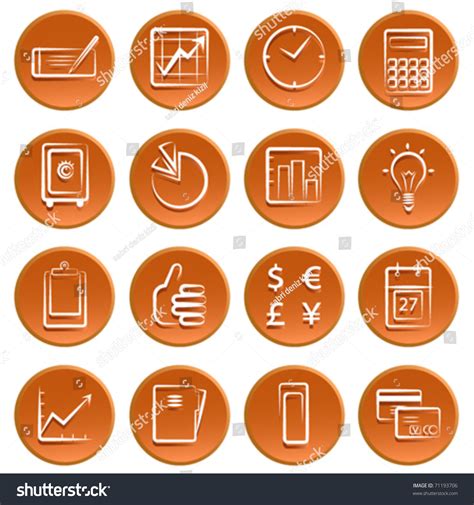 Business Finance Icon Set Stock Vector Royalty Free 71193706 Shutterstock