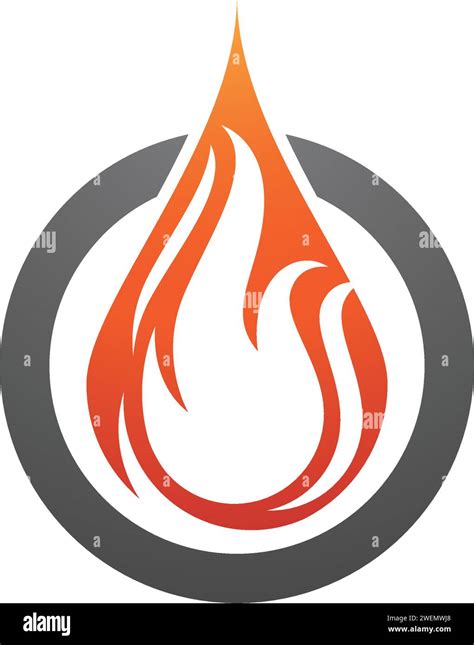 Fire Flame Logo Template Vector Icon Oil Gas And Energy Logo Concept Stock Vector Image And Art