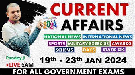 19 23 January Current Affairs 2024 Current Affairs Today Gk