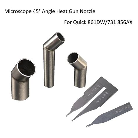 Degree Angle Heat Gun Nozzle Hot Air Gun Nozzle For Quick Dw With Microscope