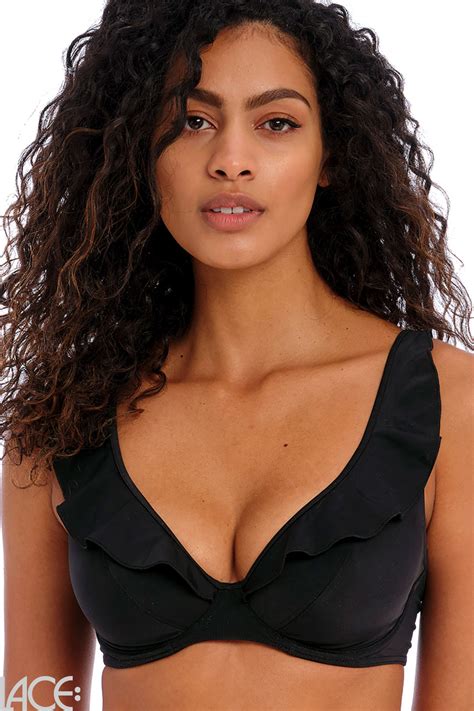 Freya Swim Jewel Cove Bikini Beha Plunge F K Cup Plain Black Lace Lingerie Nl