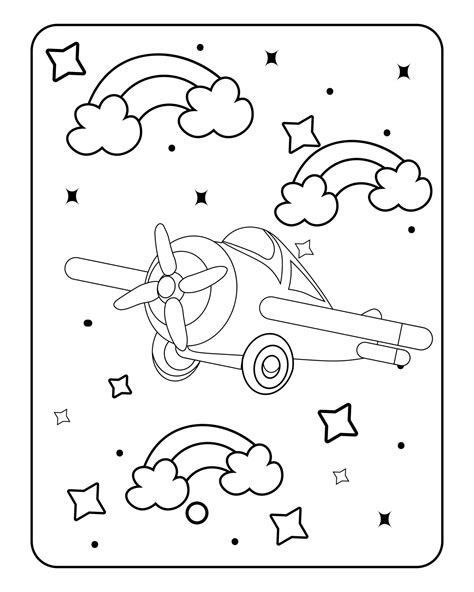 Baby Toy Coloring Page Kids Coloring Page Toy Line Art Design