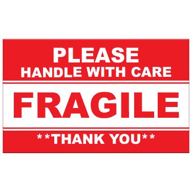 Handle With Care Fragile Label Small | SheetLabels.com