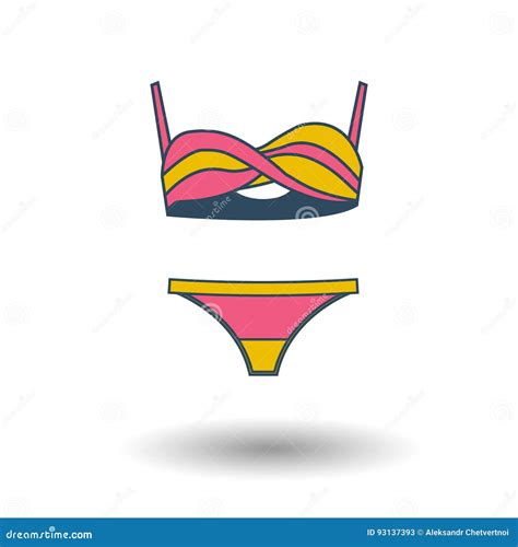 Flat Bikini Web Icon Stock Illustration Illustration Of Classic