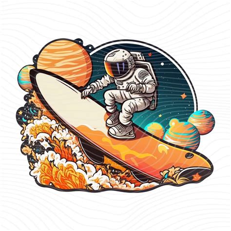 Astronaut Surfing