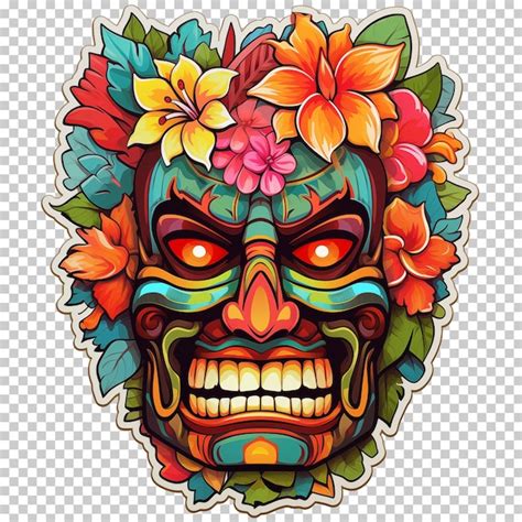 Premium Psd Tribal Wood Mask Tiki Mask Hawaiian And Polynesian