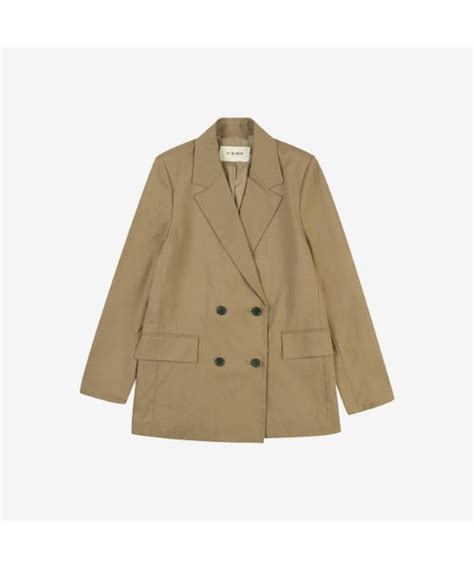 MUSINSA AD HOC Women S Double Breasted Suit Jacket DK BEIGE