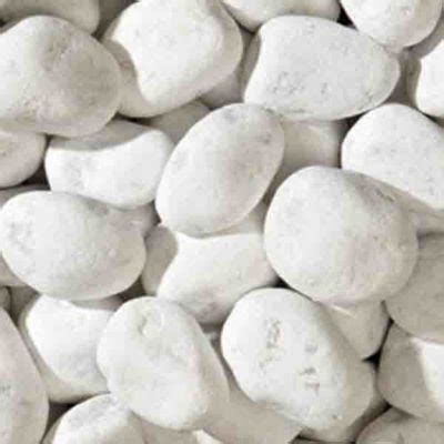 Декоративная мраморная белая галька оптом из Италии в Украине