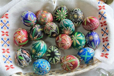 Traditional Patterns Of Pisanki Easter Eggs From Lamus Dworski