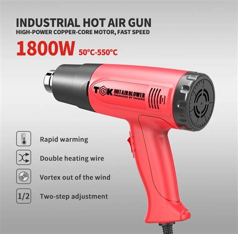 Tgk Hg S W Quick Temperature Adjustment Heat Gun For Shrink Wrap Plastic Welding Hot Air