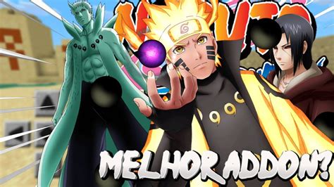 SAIU ESSA É A MELHOR ADDON de NARUTO LEVE para o MINECRAFT PE