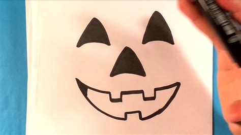 Cómo dibujar una cara de calabaza Dibujos espeluznantes de Halloween