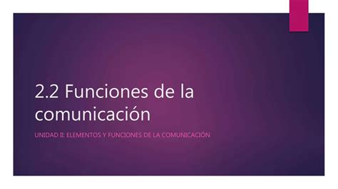 Funciones De La Comunicacion Ppt