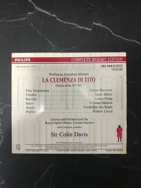 Mozart La Clemenza Di Tito Sir Colin Davis Hobbies Toys Music