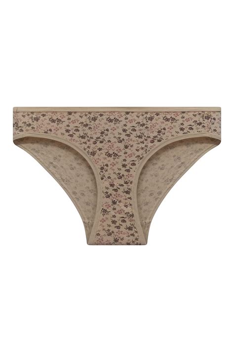 Clovia Low Waist Floral Print Bikini Panty In Cream Colour Cotton Walmart