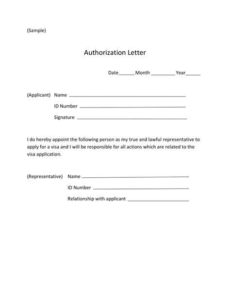 Authorization Letter To Collect Keys Printable Authorization Letter