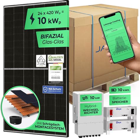 Solarway Solaranlage Komplettset Mit Speicher 10 Kw Deye 10 Kw