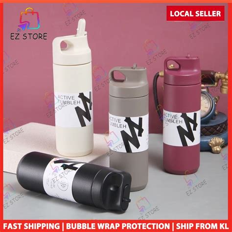 Ml Vacuum Insulated Hot And Cold Thermoflask Bottle Tumbler Cup Themal Portable With Straw