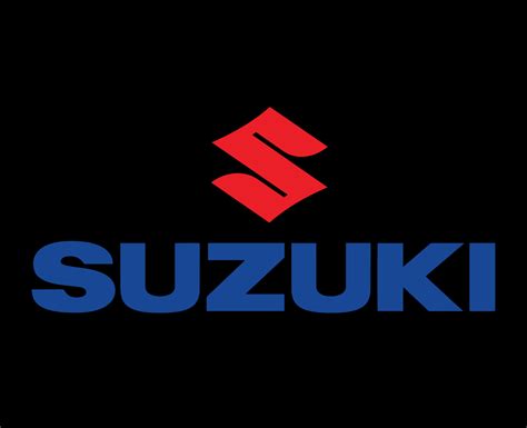 Suzuki Logo Brand Car Symbol Red With Name Blue Design Japan Automobile ...