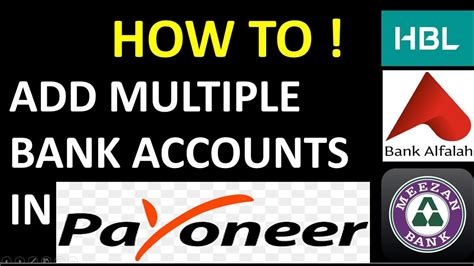 Bank Accounts In Payoneer How To Add Multiple Accounts Withdrawal Is