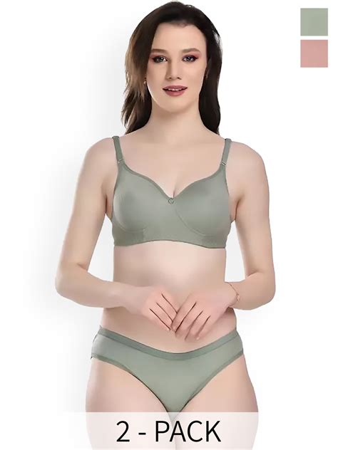Buy Aamarsh Pack Of 2 Cotton Lingerie Set Lingerie Set For Women 27143360 Myntra