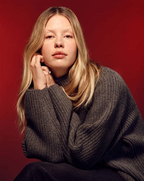 Download Mia Goth Contemplative Portrait Wallpaper | Wallpapers.com