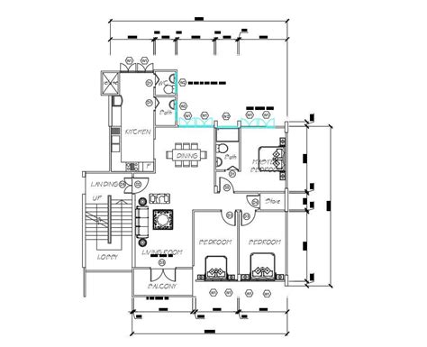 Sq Ft Bhk House Plan Autocad Drawing Cadbull Images