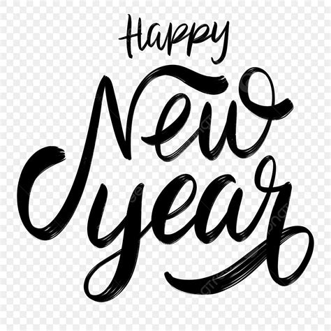 Hand Drawn Style Happy New Year Font Happy New Year Happy Celebrate