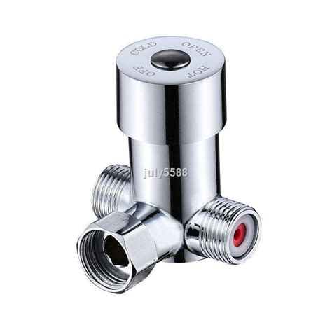All Copper Two In One Out Thermostat Valve Hot And Cold Water Divider Induction Faucet Mixing
