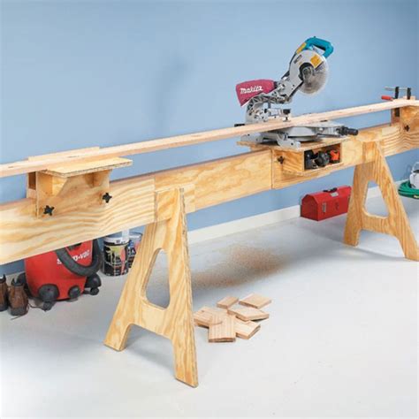 Woodsmith Space Saving Miter Saw Station Plans Woodpeckers