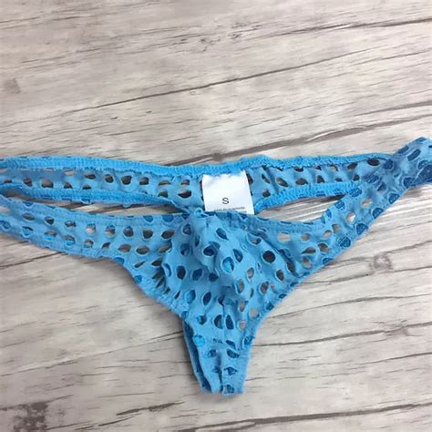 Undewear Bikini Sexy Men Hollow Out Thongs G Strings New See Through Gay Underwear Mesh