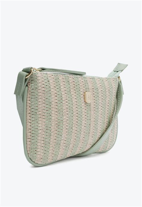 Bolsa Crossbody Nude E Verde Anacapri Pequena Palha Zz Mall