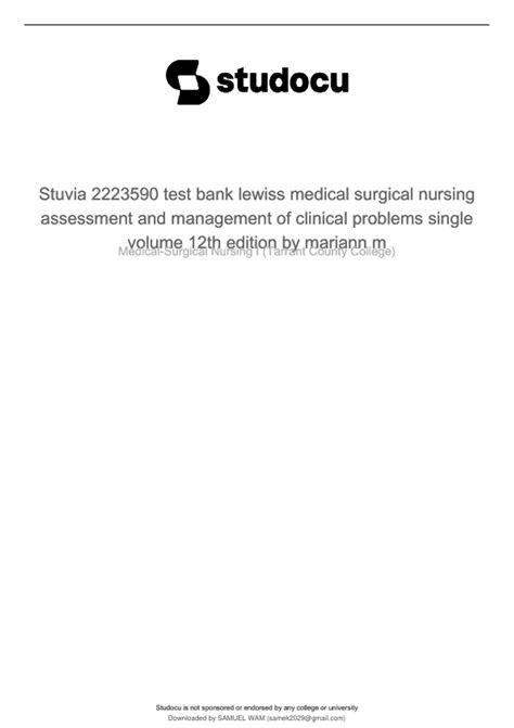 Lewis Medical Surgical 8th Edition 1